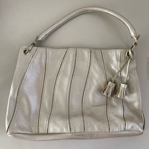 Silver Sabrina Scala shoulder purse